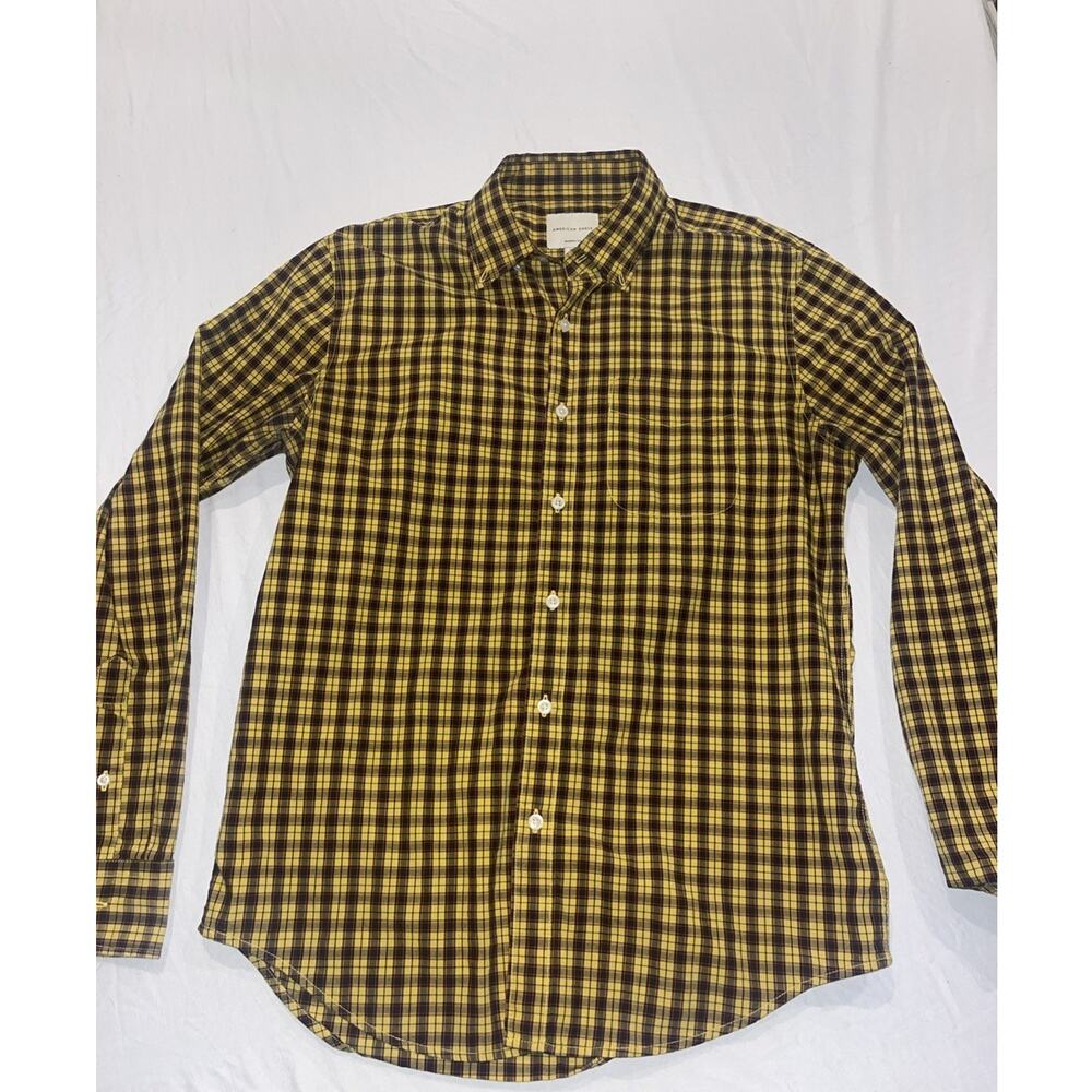 American Eagle Classic Fit Mens Small Button Long Sleeve Plaid Shirt